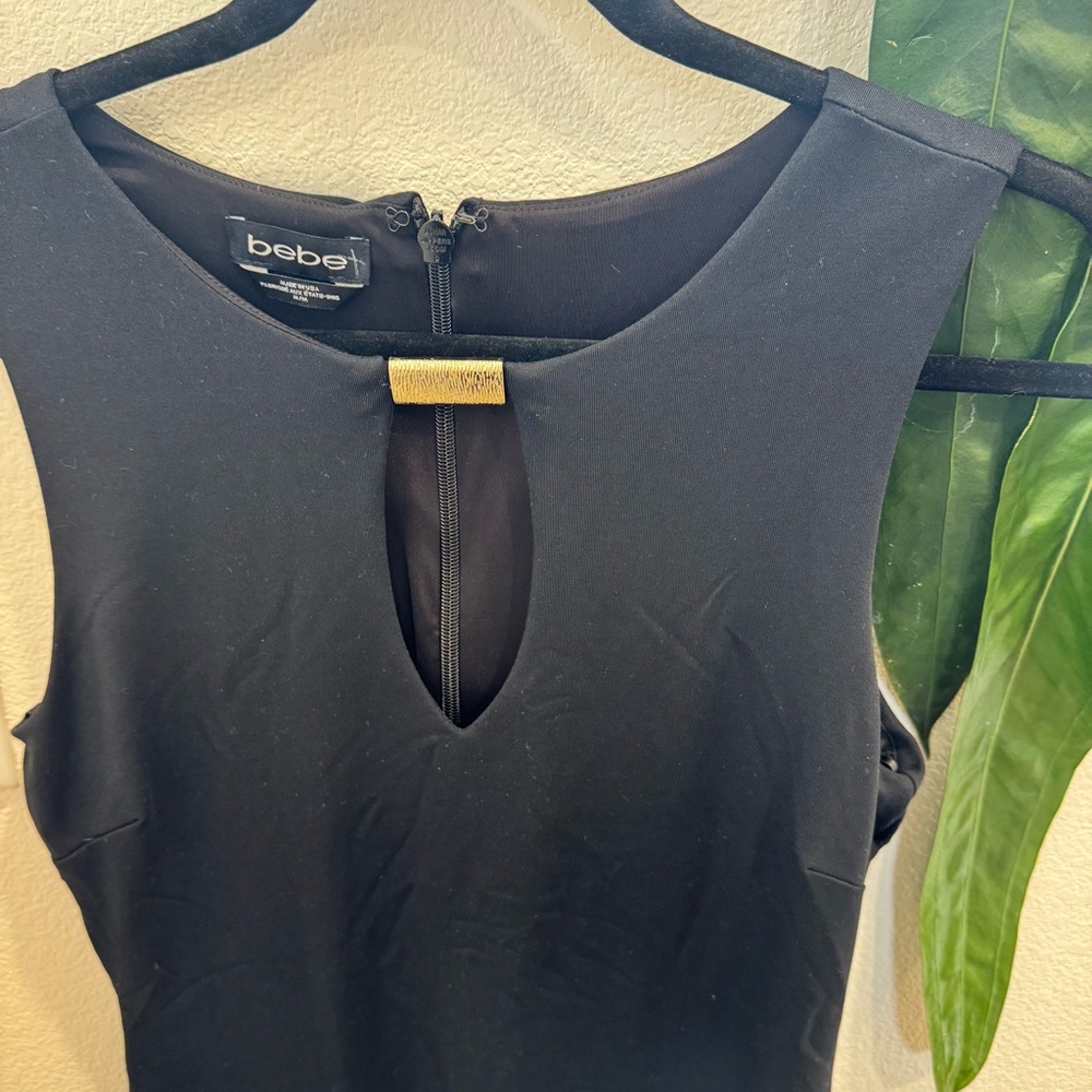 Bebe Black Keyhole Mini Dress - Picture 2 of 6